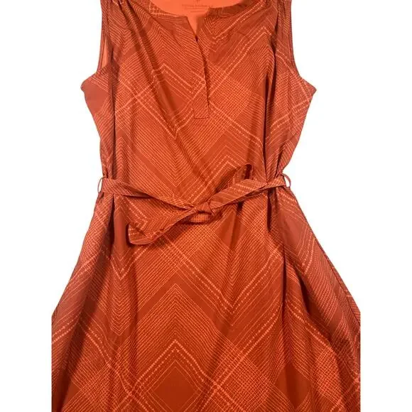 Royal Robbins Spotless Traveler Tank Dress Orange Stretch Lightweight Dress - Picture 5 of 10